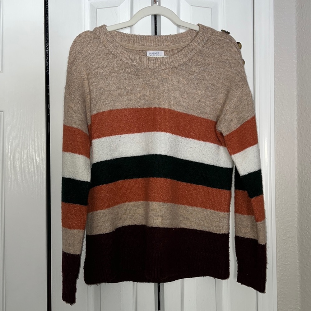 Market & Spruce striped sweater; Size M